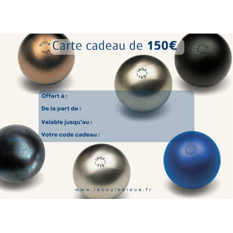 Carte Cadeau la boule bleue 150€