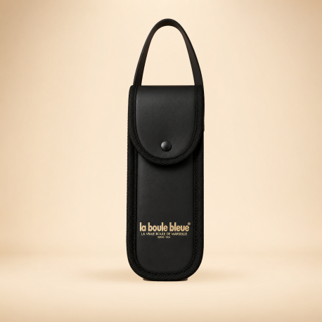 Black leather bag